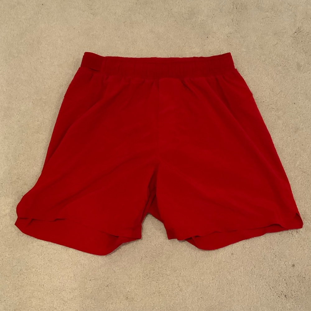 lululemon men’s surge shorts red small 6”